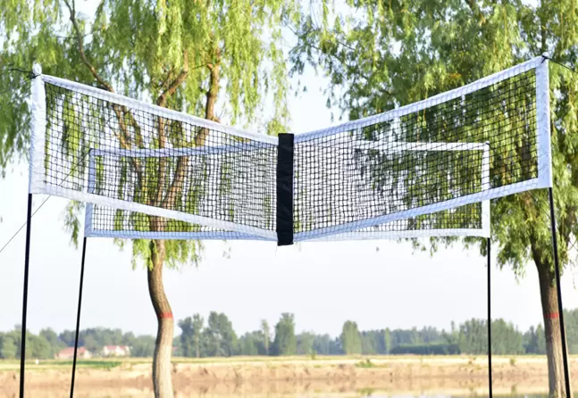 Cross volleyball net