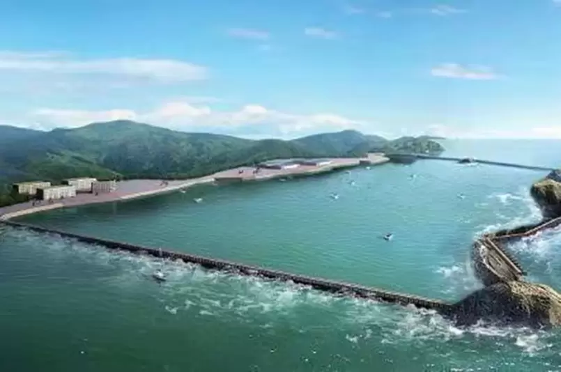 Perimeter 400m offshore large-scale pile ecological fence (Blue Diamond No. 1, Shandong Laizhou Bay)