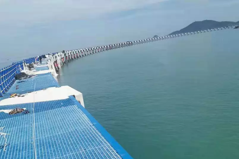 Zhoushan Xuan Mountain marine ranch 1800 meters pile fence