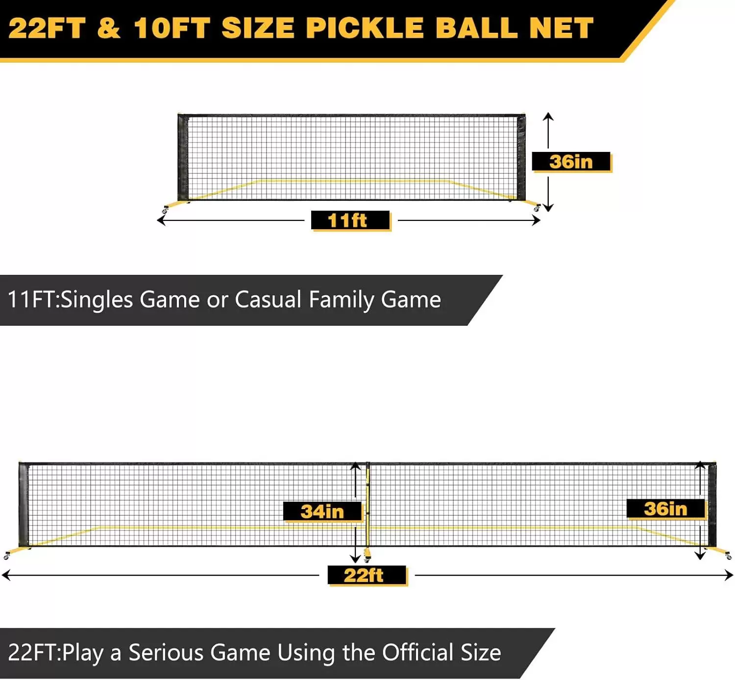 22X3FT Pickleball Practice Net &Iota;&Iota;