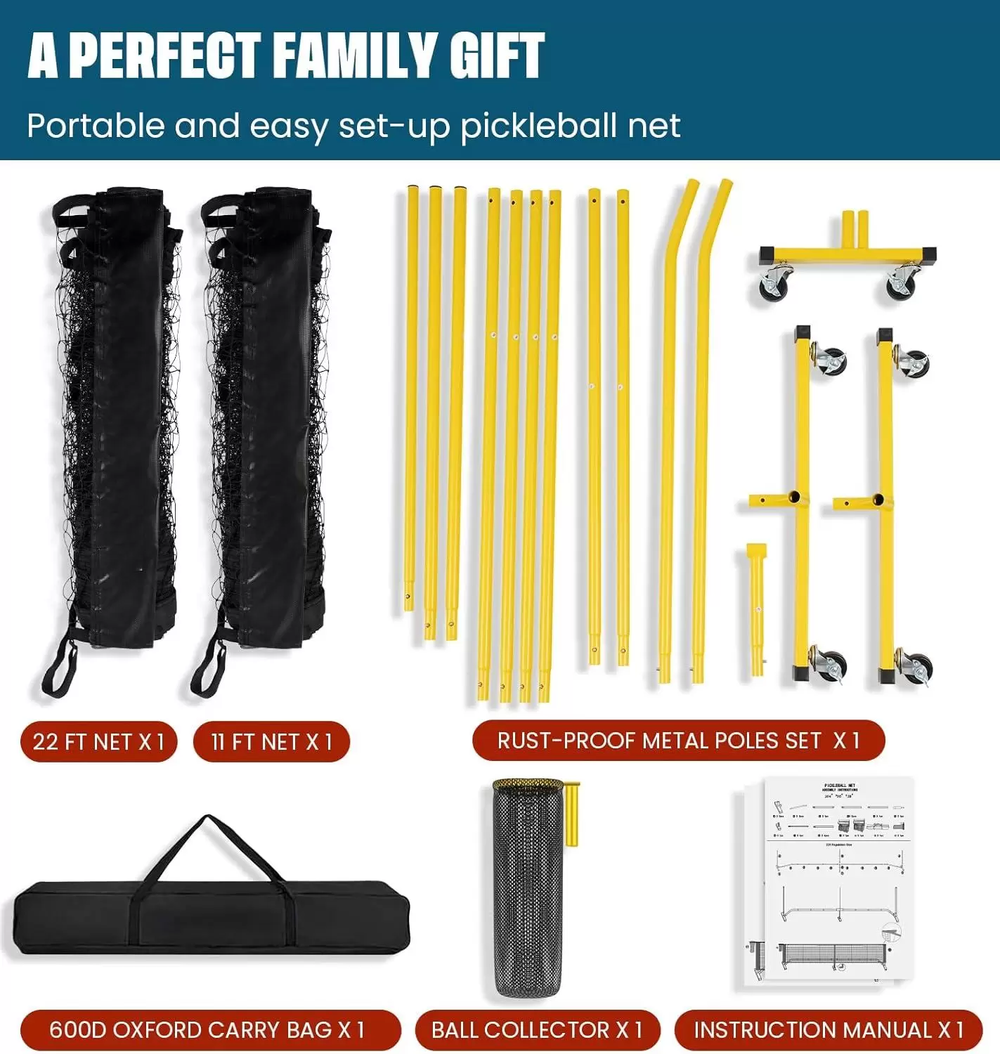 22X3FT Pickleball Practice Net &Iota;&Iota;