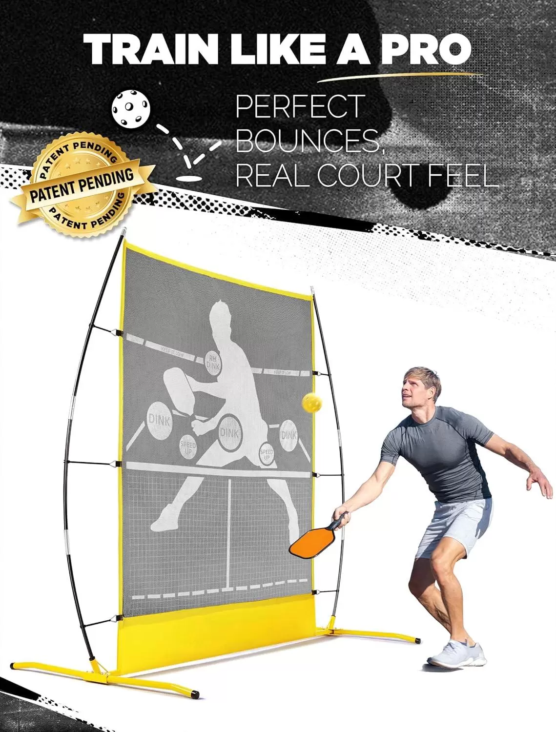 6*6FT 2-in-1 Pickleball Rebounder Net