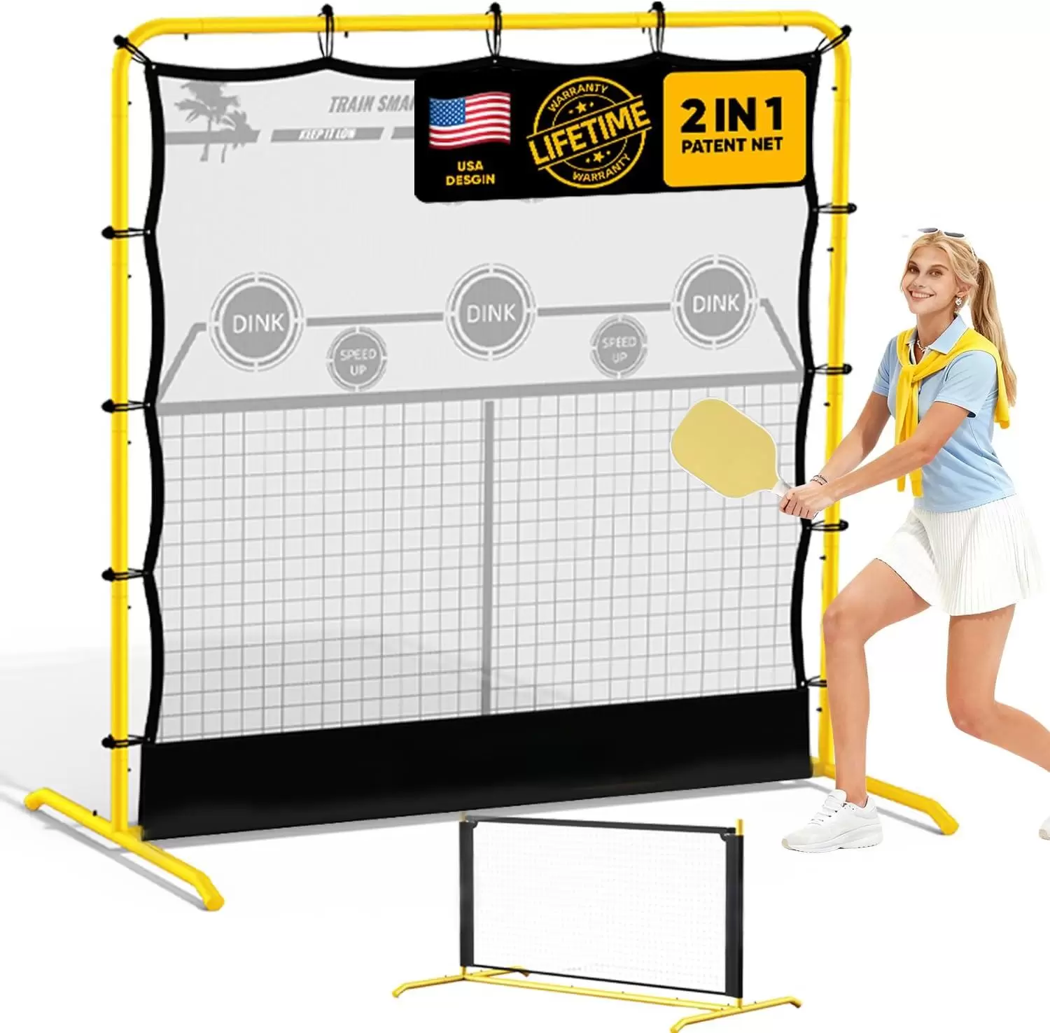 6*6ft 2-in-1 Steel Tube Pickleball &Iota;