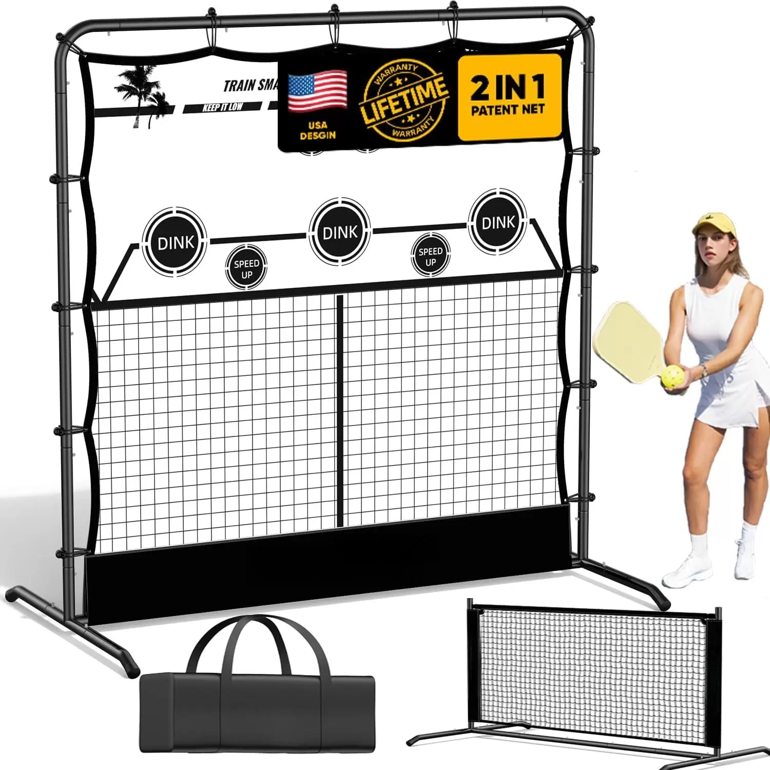 6*6ft 2-in-1 Steel Tube Pickleball &Iota;