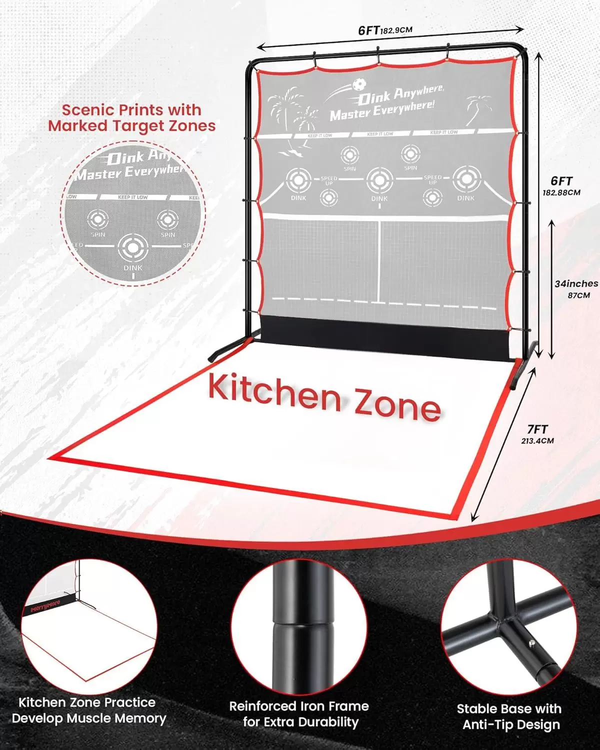 6*6ft 2-in-1 Steel Tube Pickleball &Iota;&Iota;