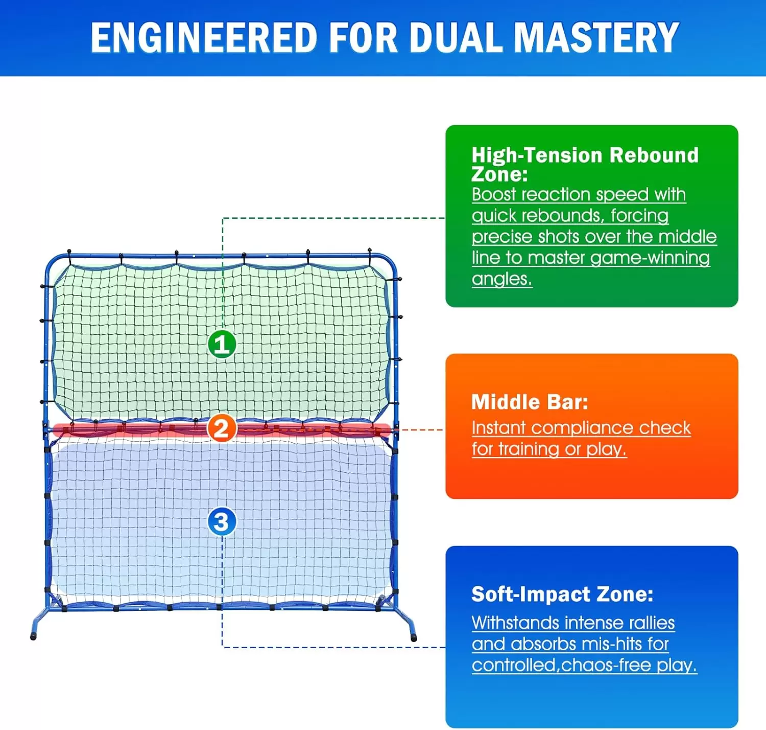 5.8*5.4ft 2-in-1 Steel Tube Pickleball