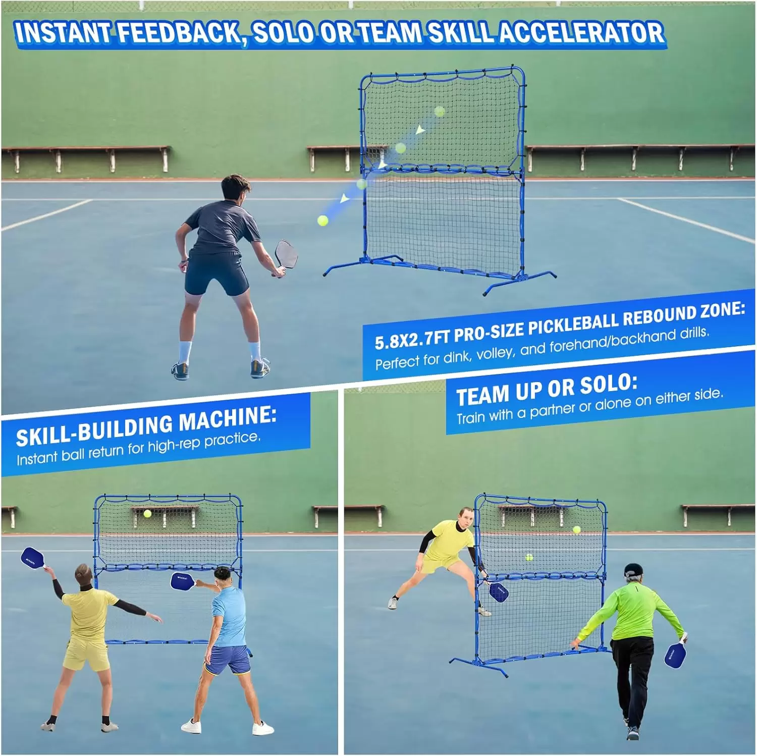 5.8*5.4ft 2-in-1 Steel Tube Pickleball