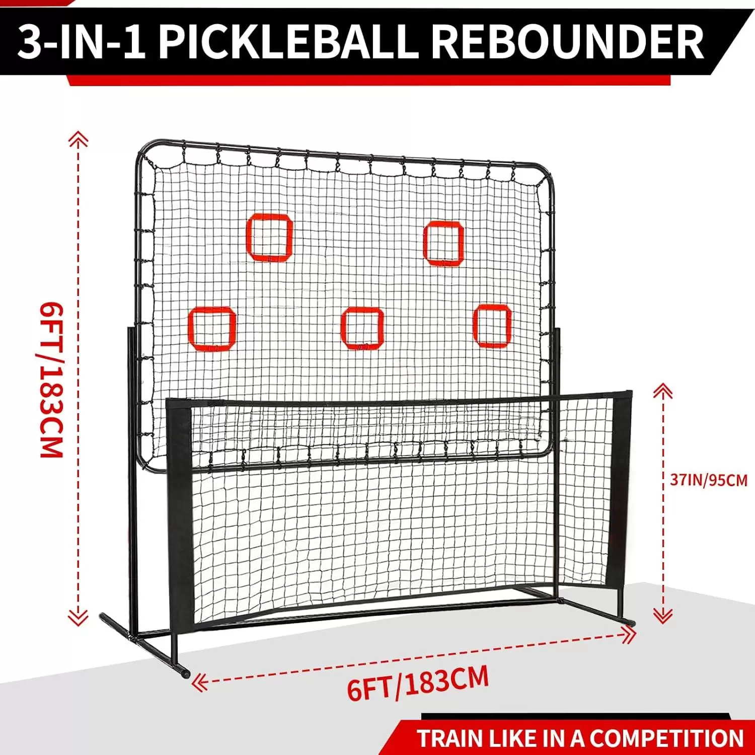 6*6ft 2-in-1 Steel Tube Pickleball &Iota;V