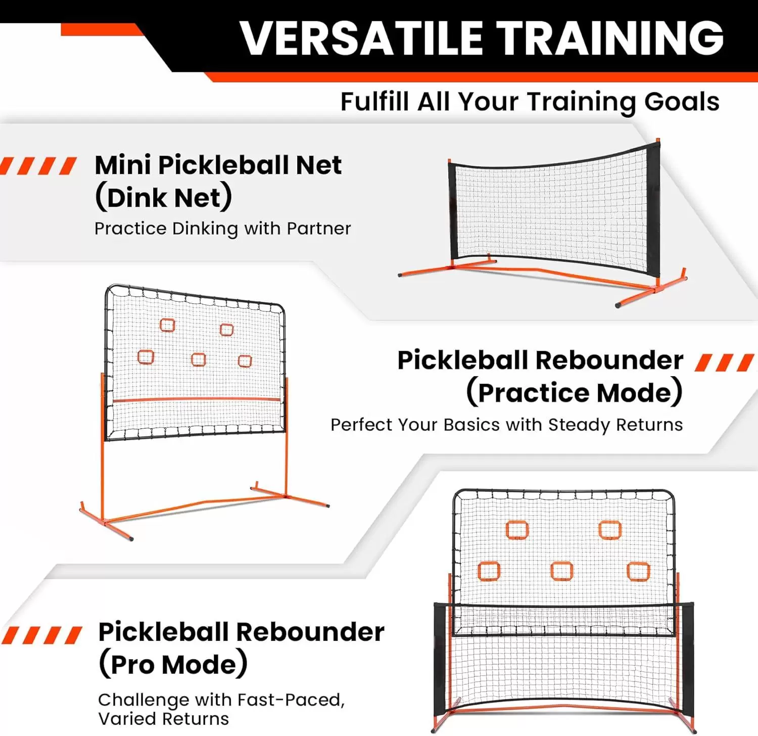 6*6ft 2-in-1 Steel Tube Pickleball &Iota;V