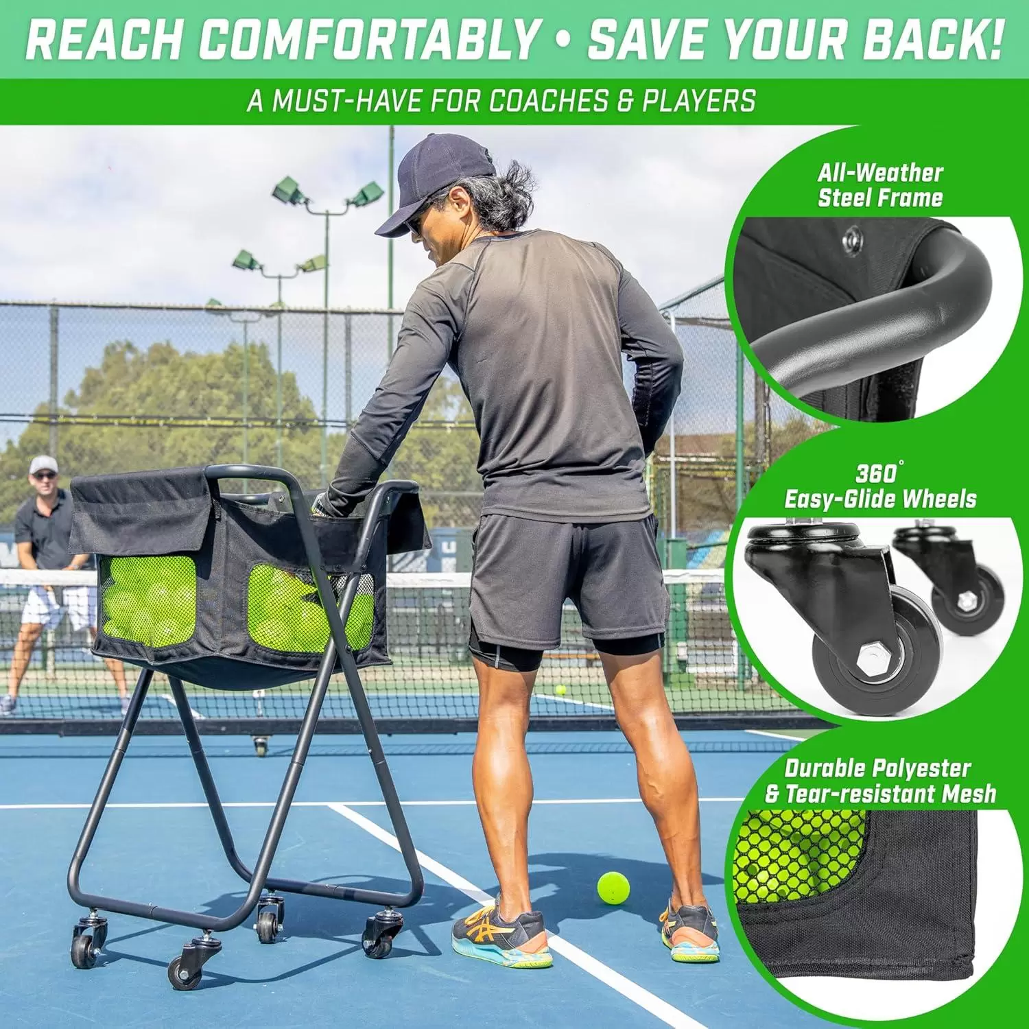 Pickleball/Tennis Training Storage Cart