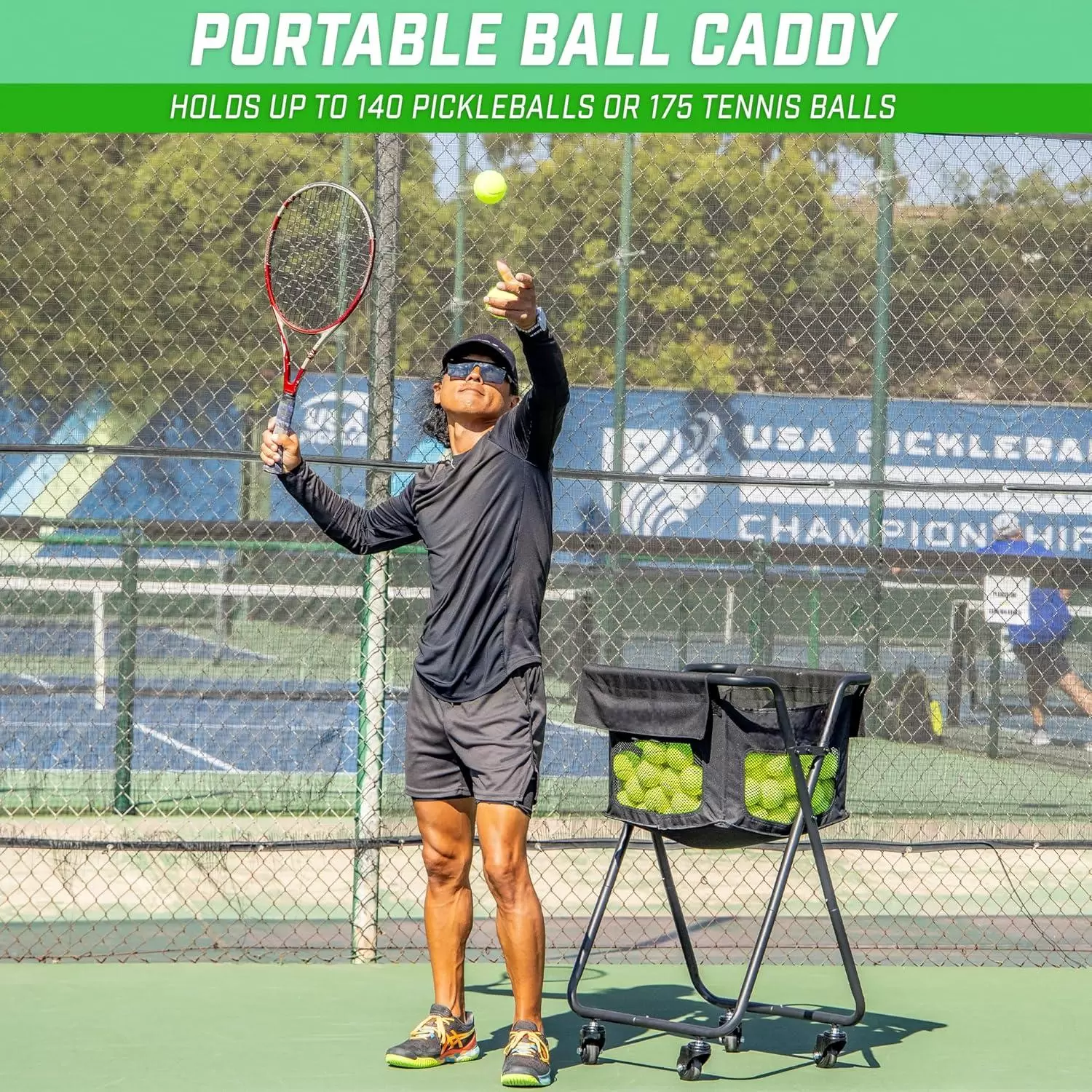 Pickleball/Tennis Training Storage Cart