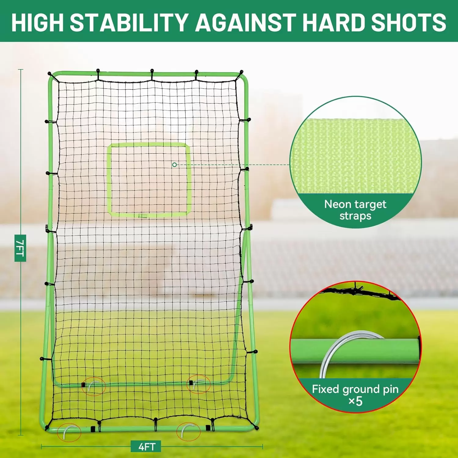 Adjustable rebound net for multi-ball training