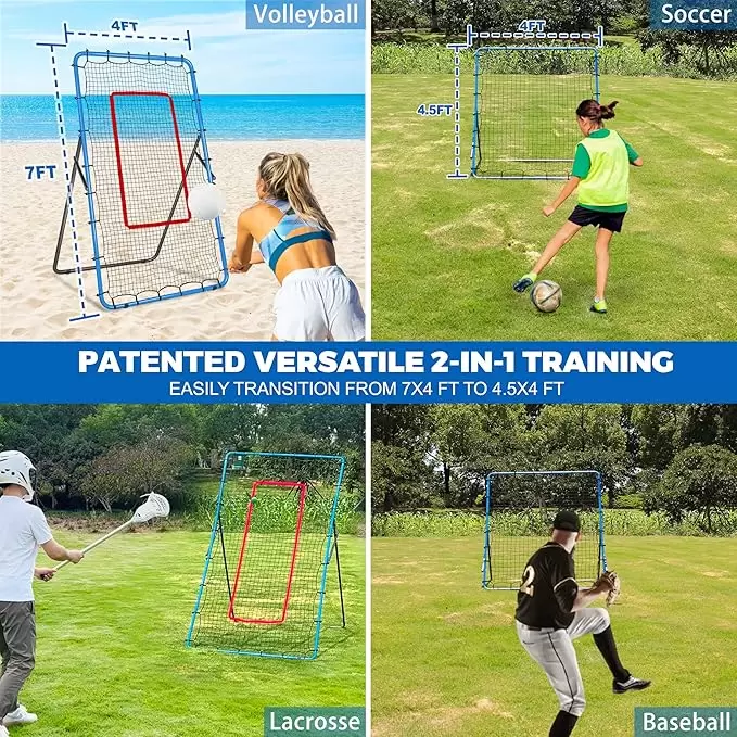 2-1 Size-convertible multi-sport rebound net &Iota;