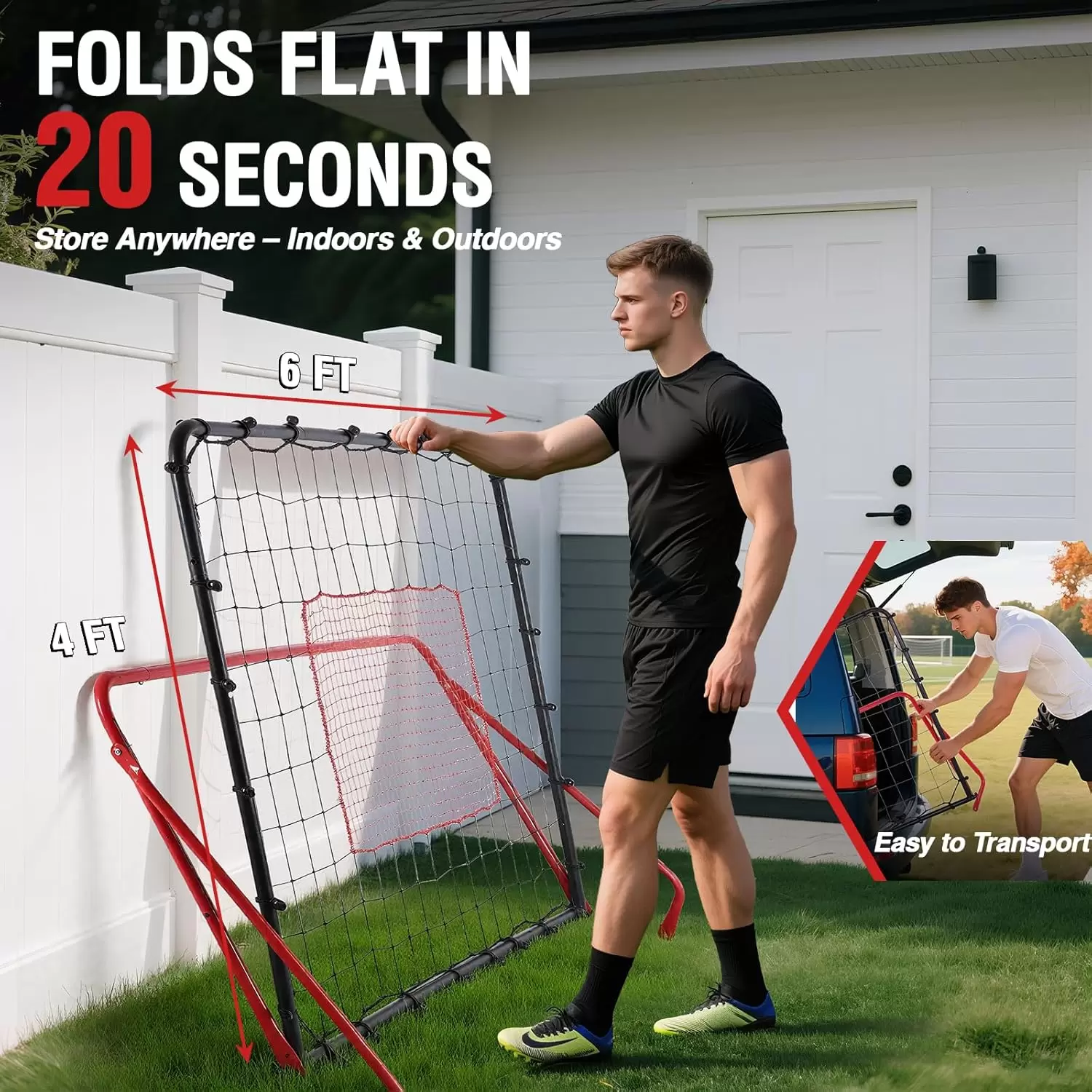 Soccer rebound net