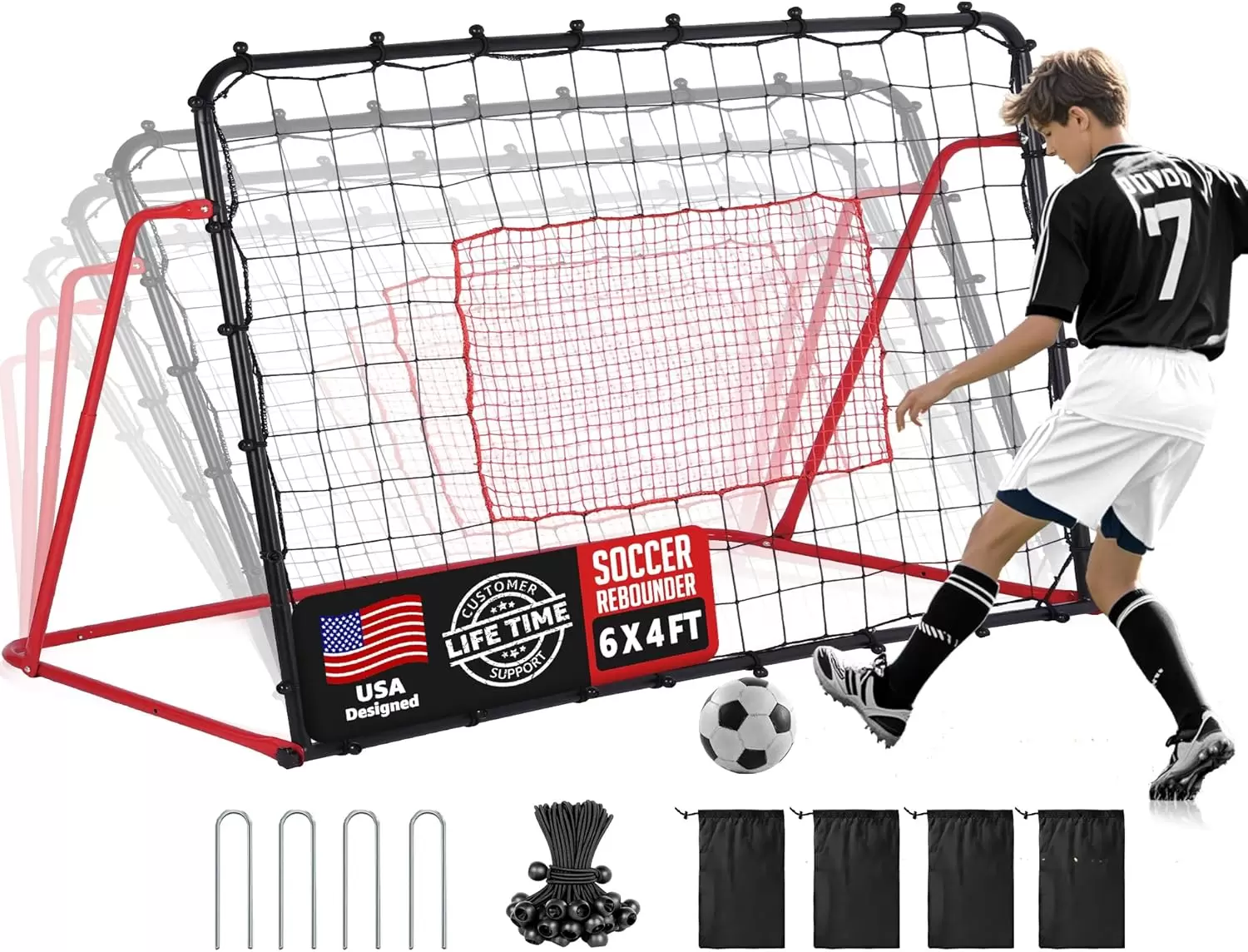 Soccer rebound net