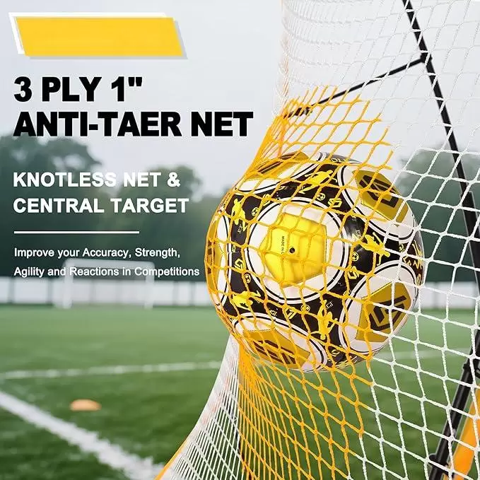 Double-sided football high-low rebound net