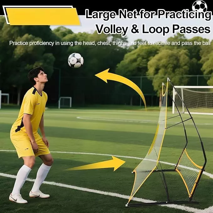 Double-sided football high-low rebound net