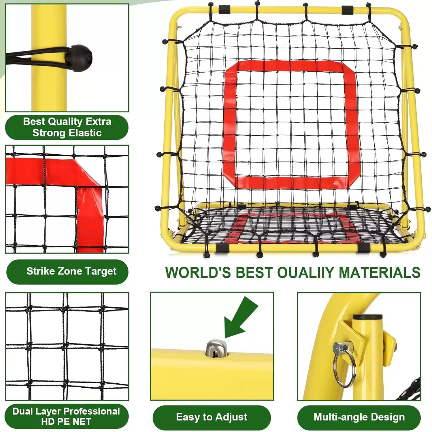 Double-sided multi-sport rebound net