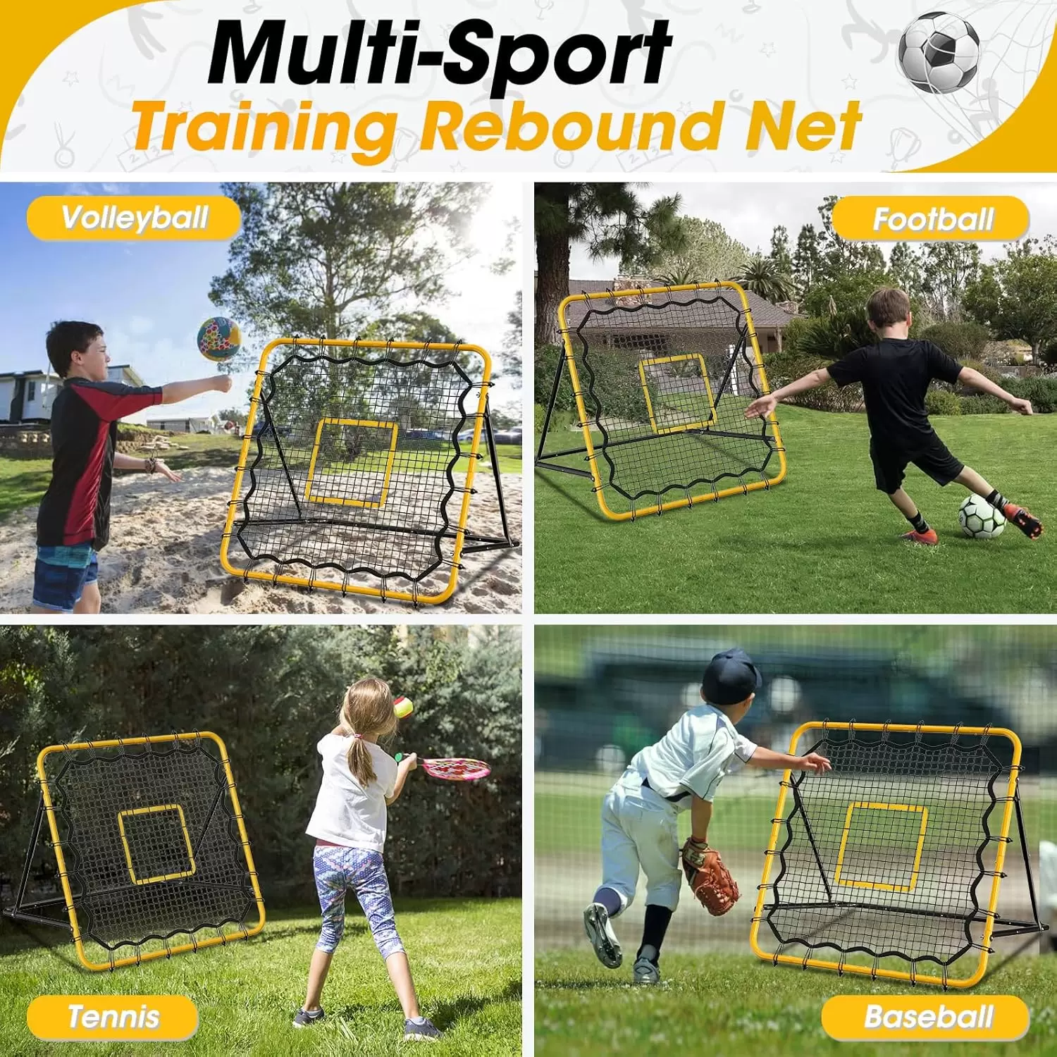Adjustable Angle Multi-sport Rebound Net &Iota;