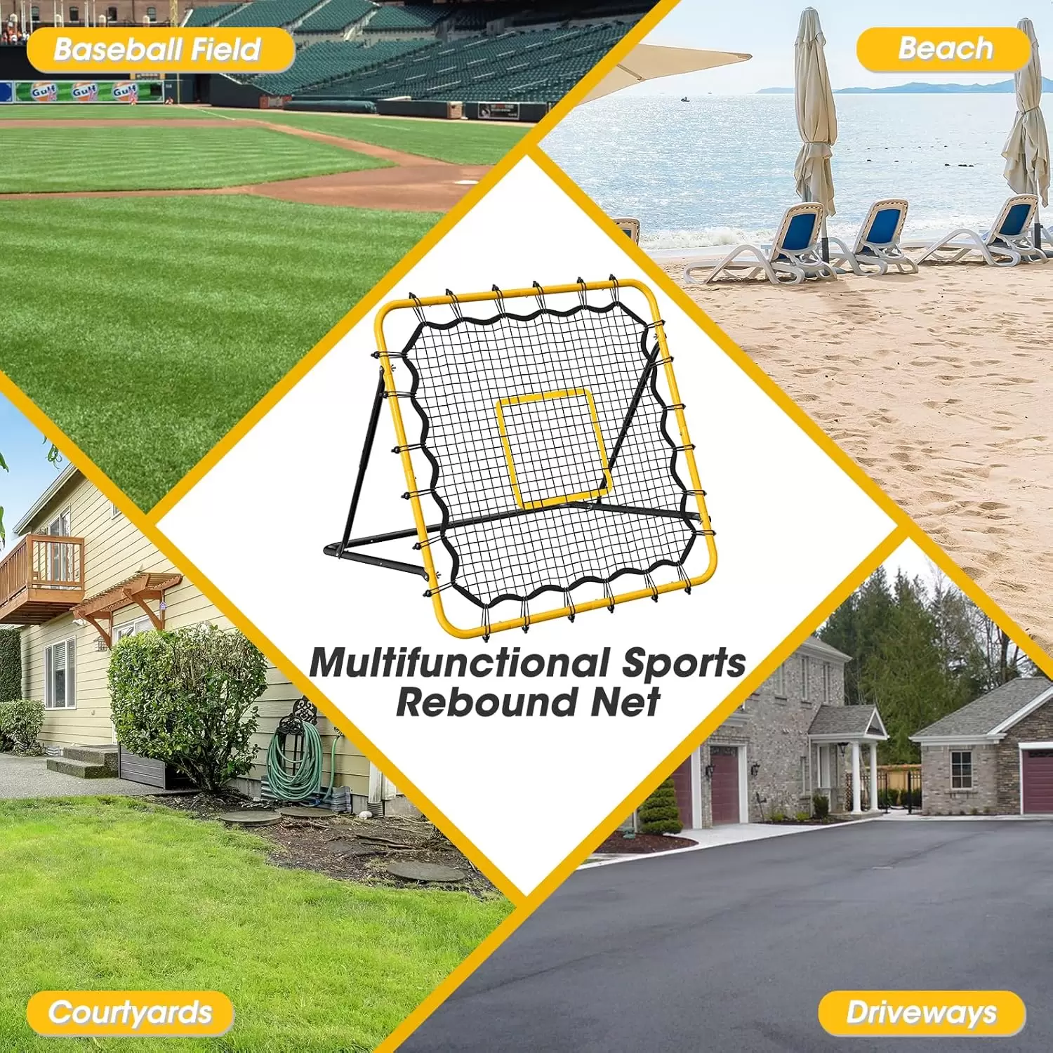 Adjustable Angle Multi-sport Rebound Net &Iota;