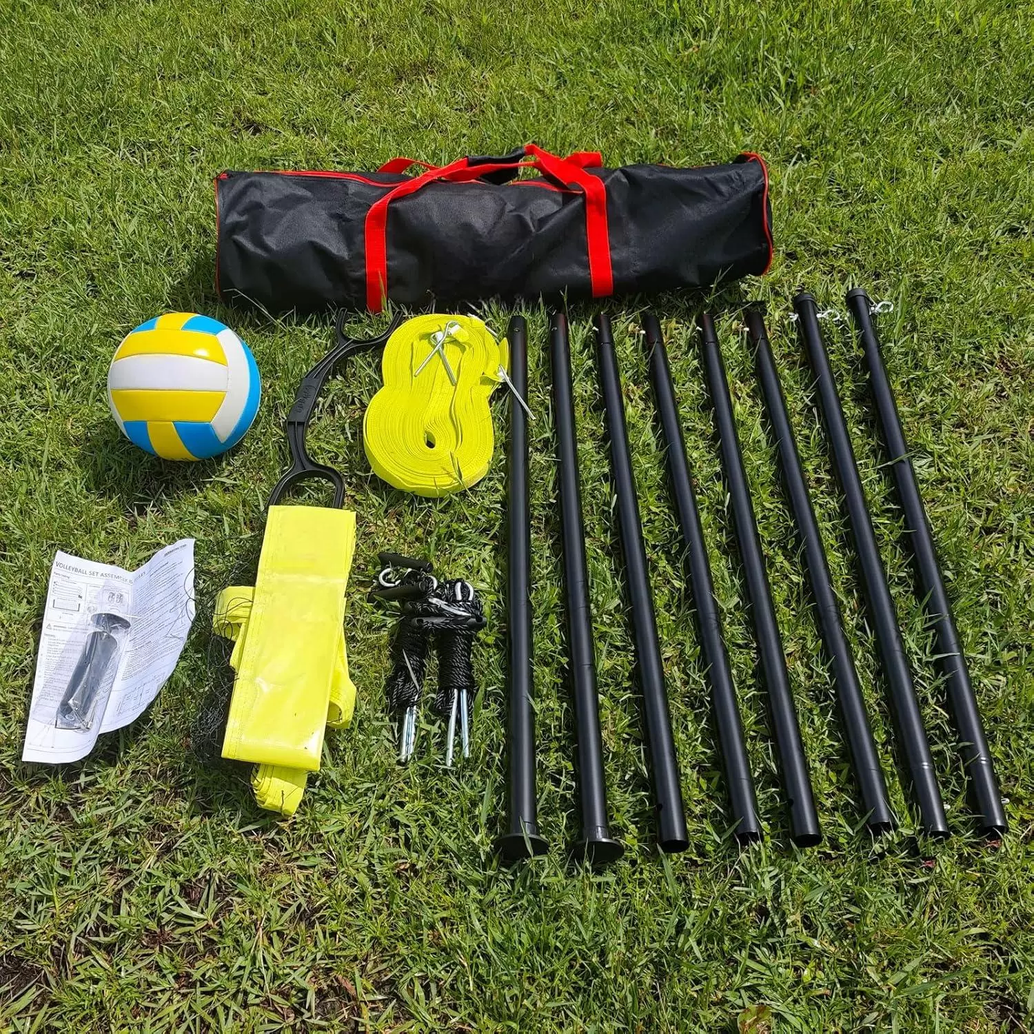 Adjustable-length multifunctional volleyball training net