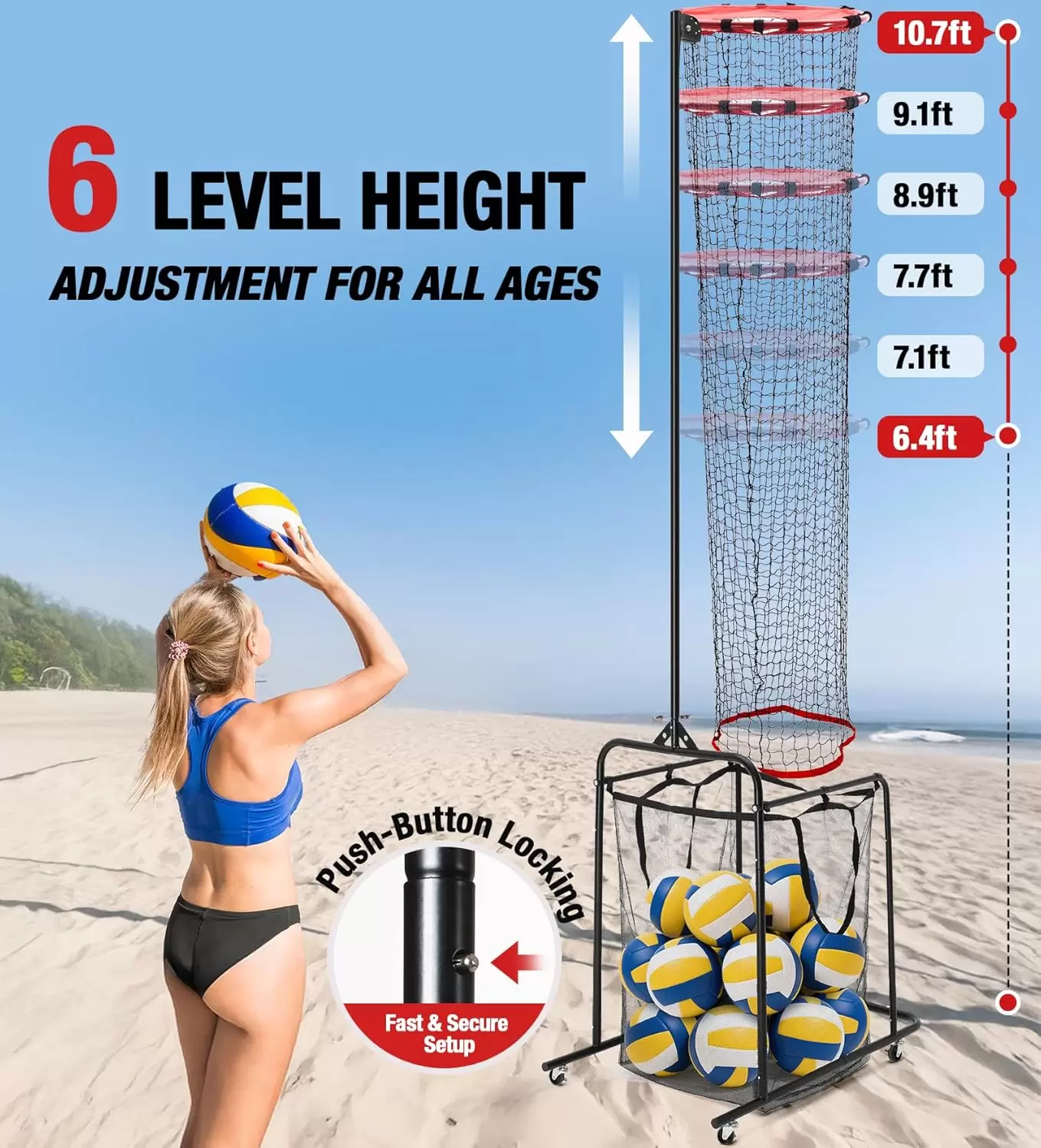 Adjustable volleyball trainning set &Iota;&Iota;&Iota;