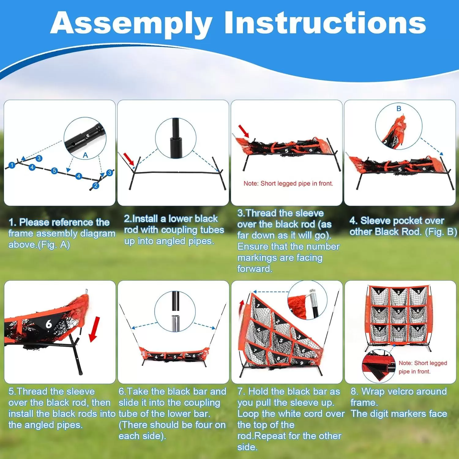 4X4FT 9 hole baseball practicenet