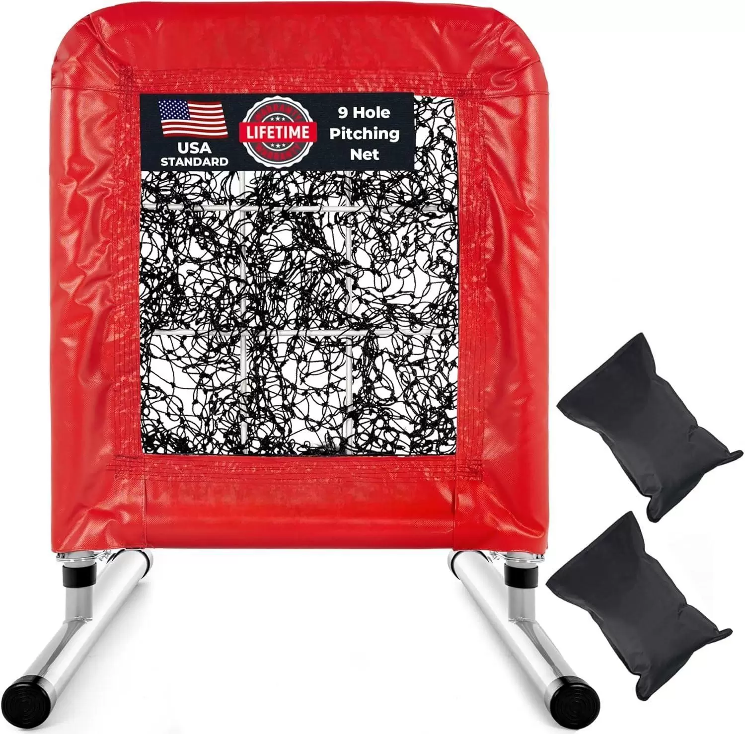 9 Hole Pro Style Baseball & Softball Pitching Net