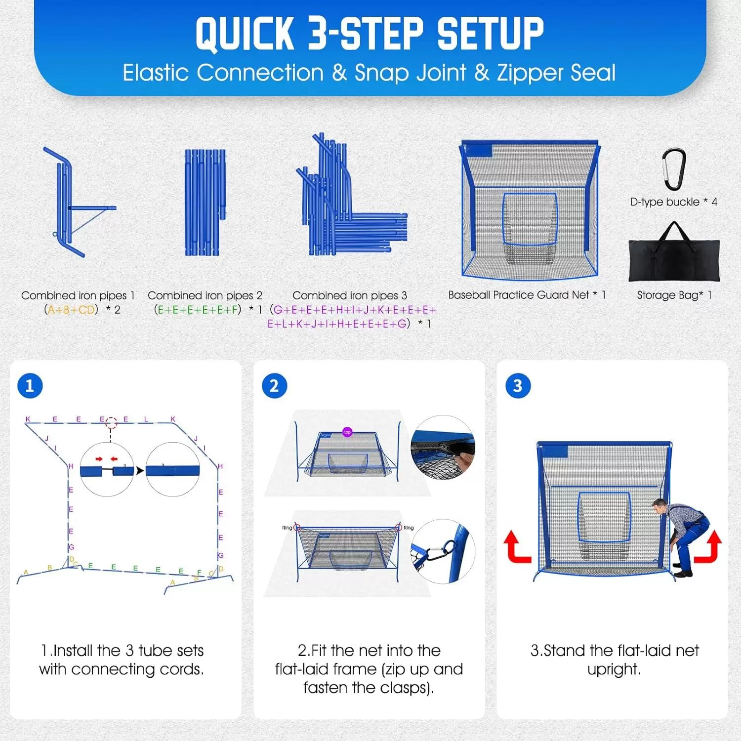 Baeseball practice net with target pocket