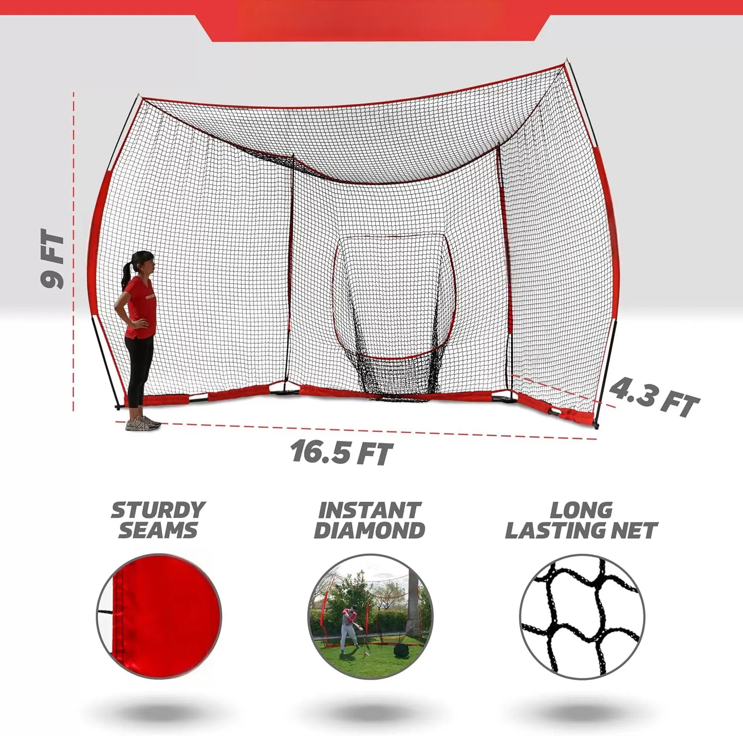 Baseball & softball backstop net