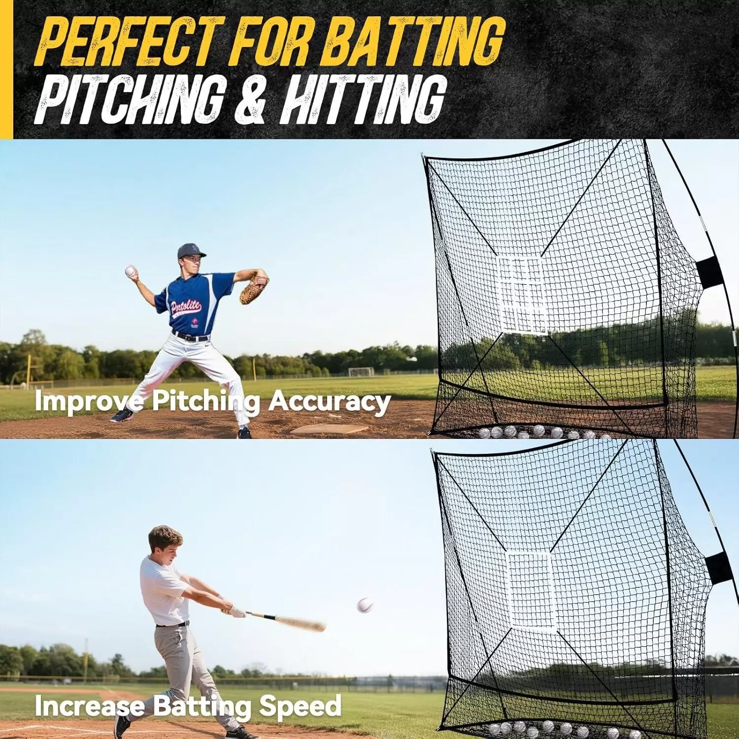 Baseball practice net