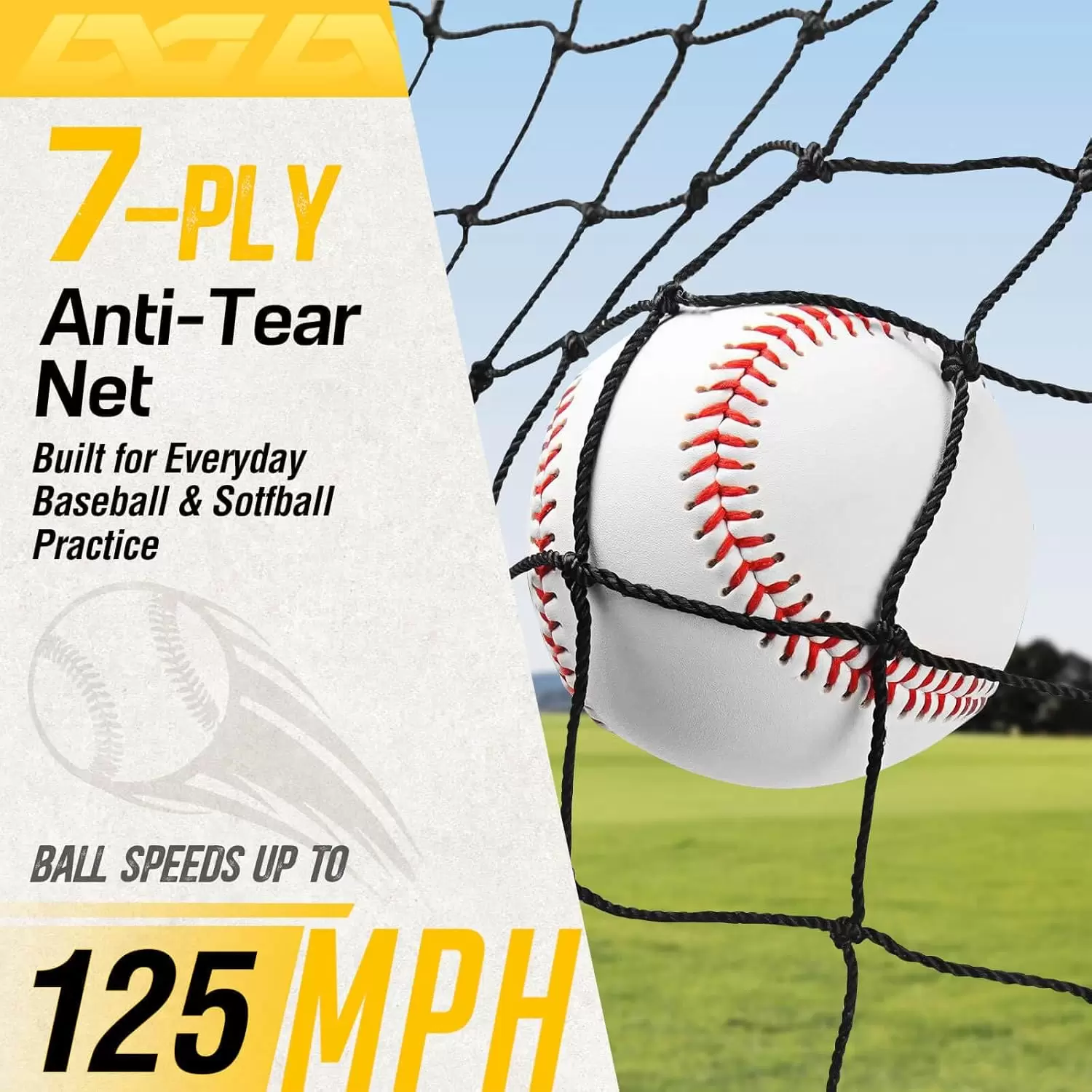 L-shaped baseball practice net