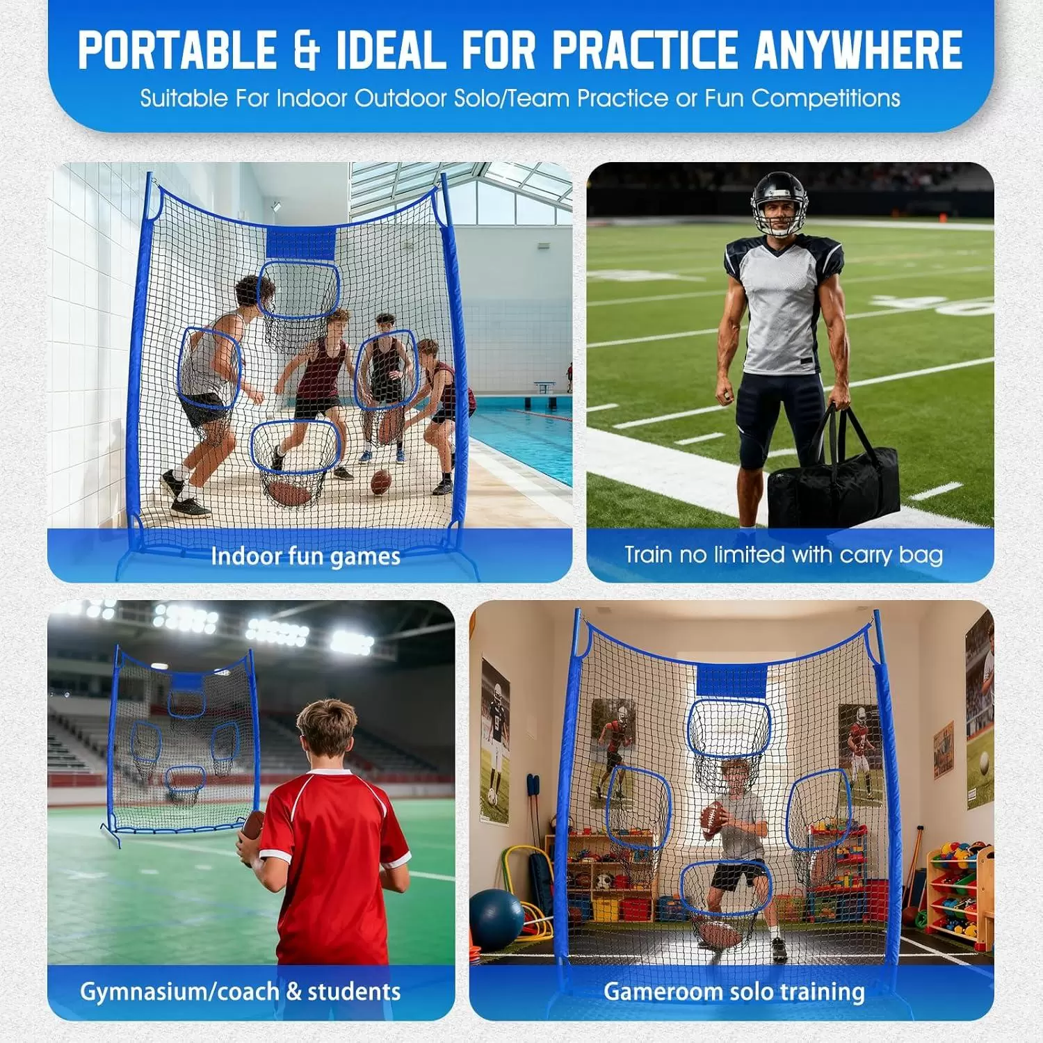 Rugby throwing practice net &Iota;V