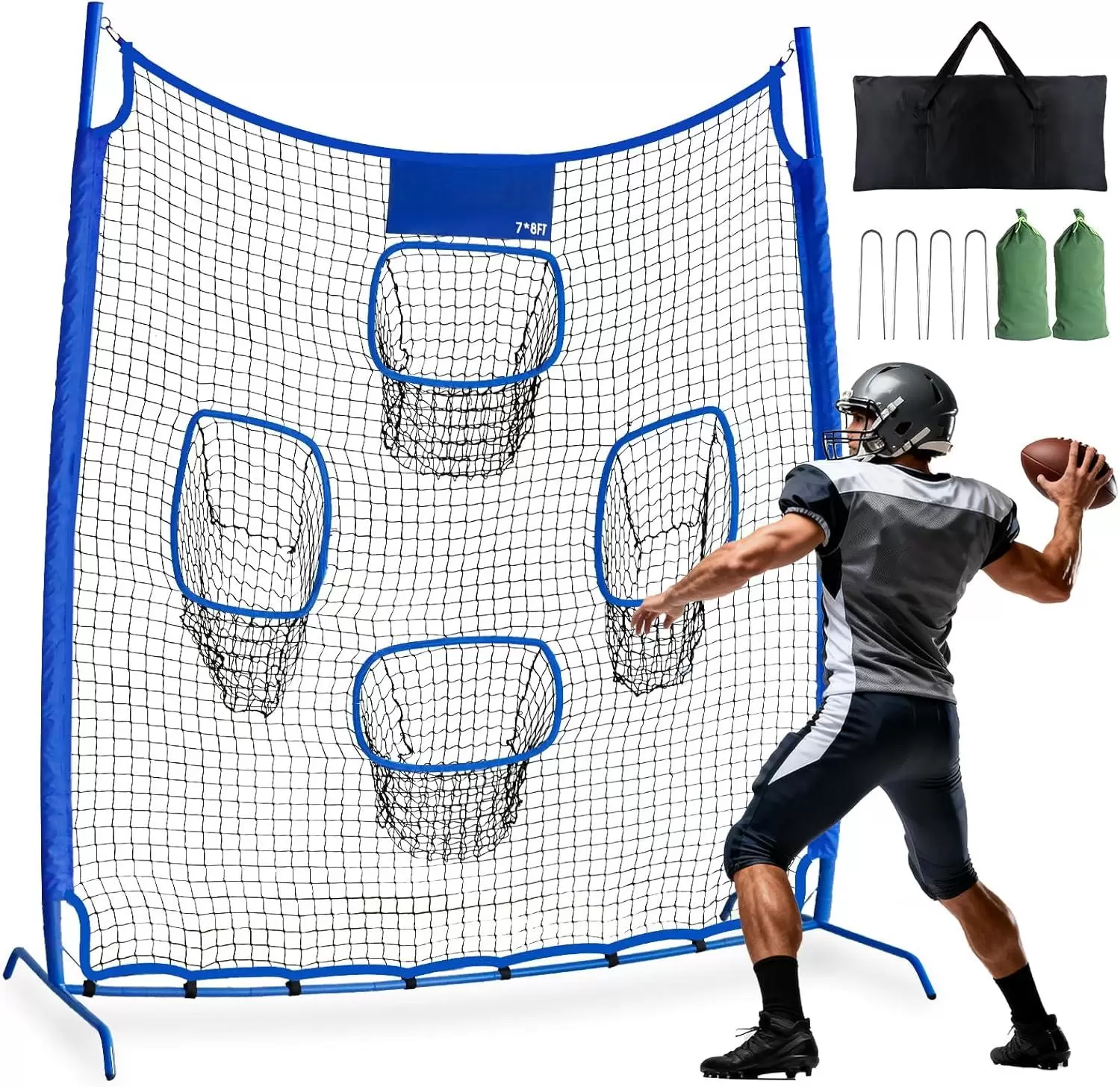 Rugby throwing practice net &Iota;V