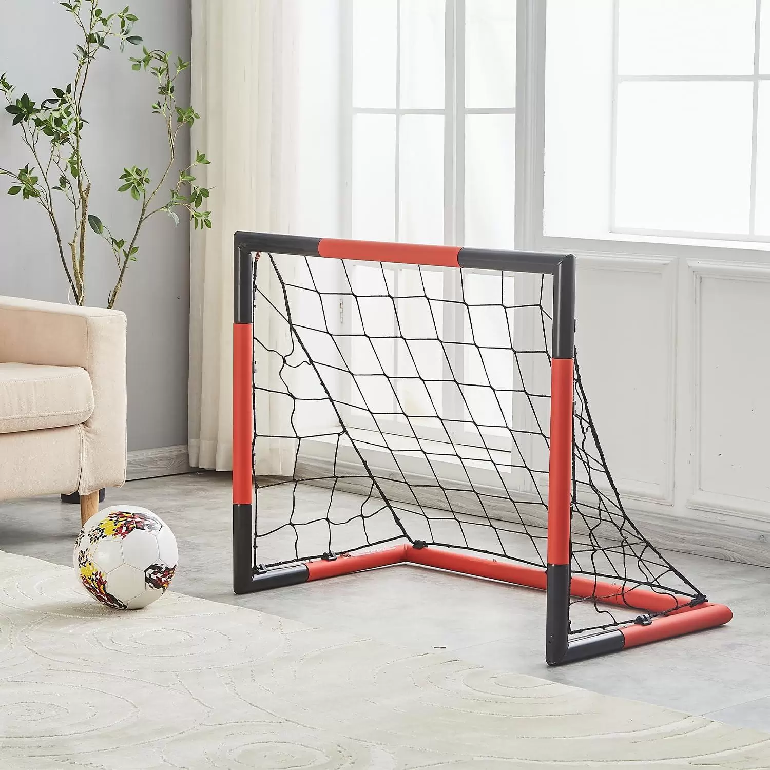 Durable soccer goal net