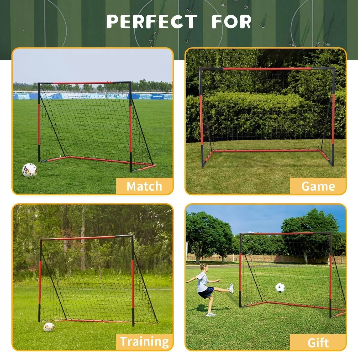 Durable soccer goal net