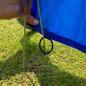 Portable soccer goal with target