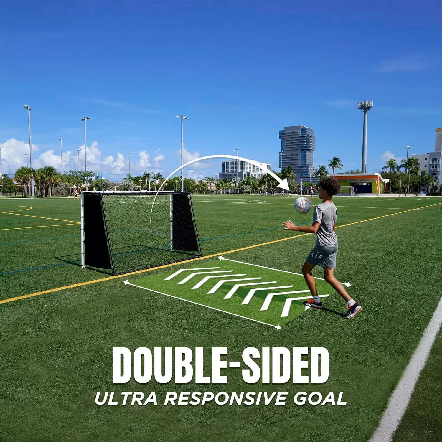 Soccer Goal Rebounder Trainer 3-in-1
