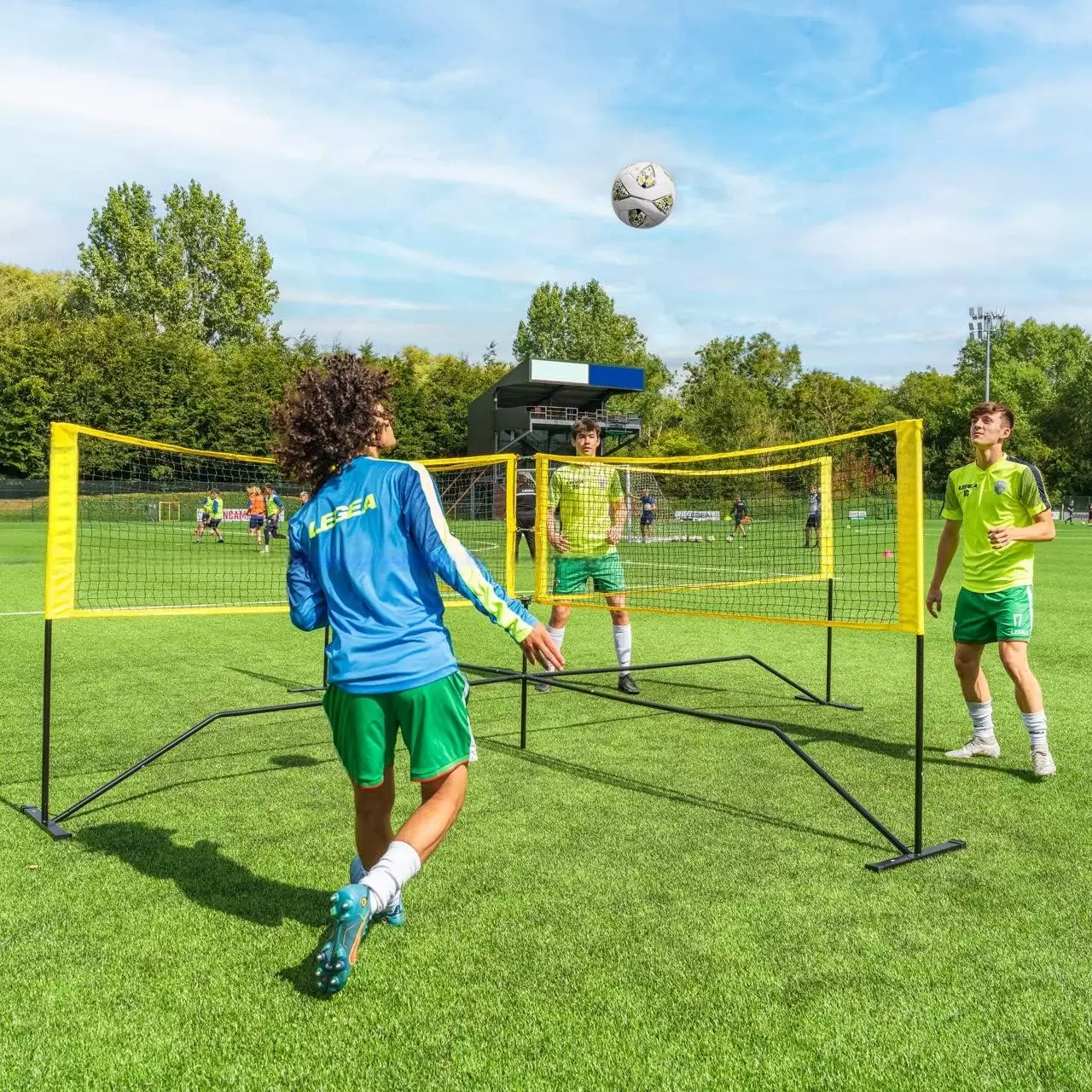 Multifunctional practice cross net
