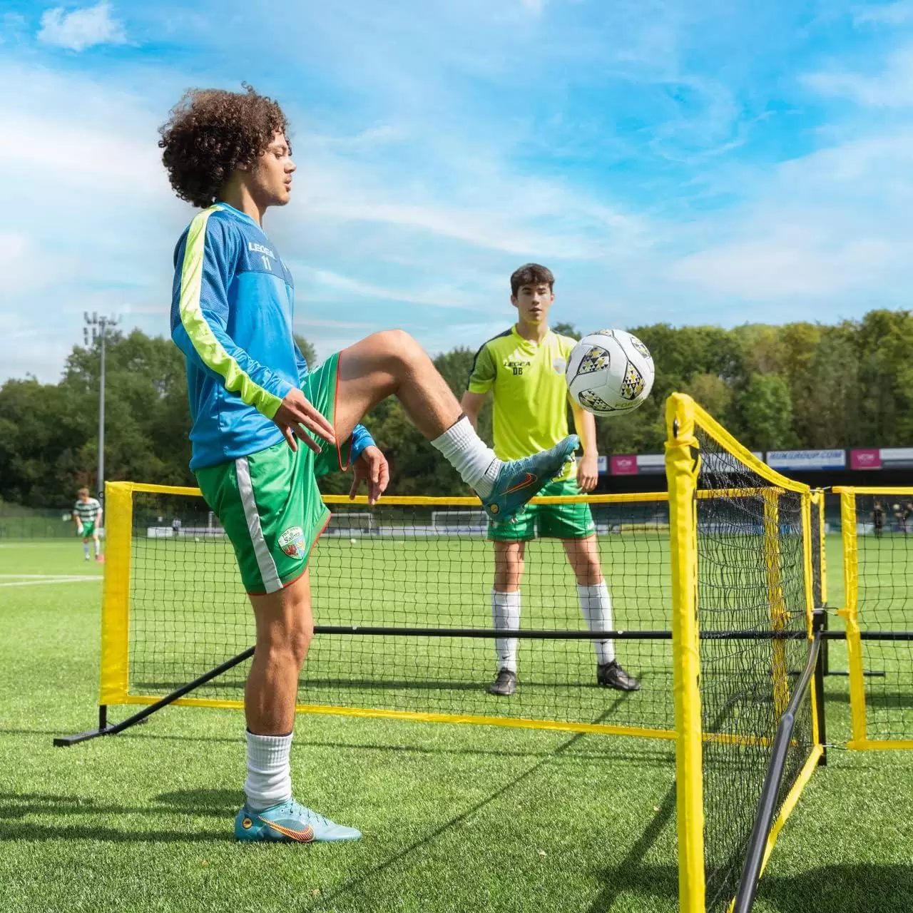 Multifunctional practice cross net