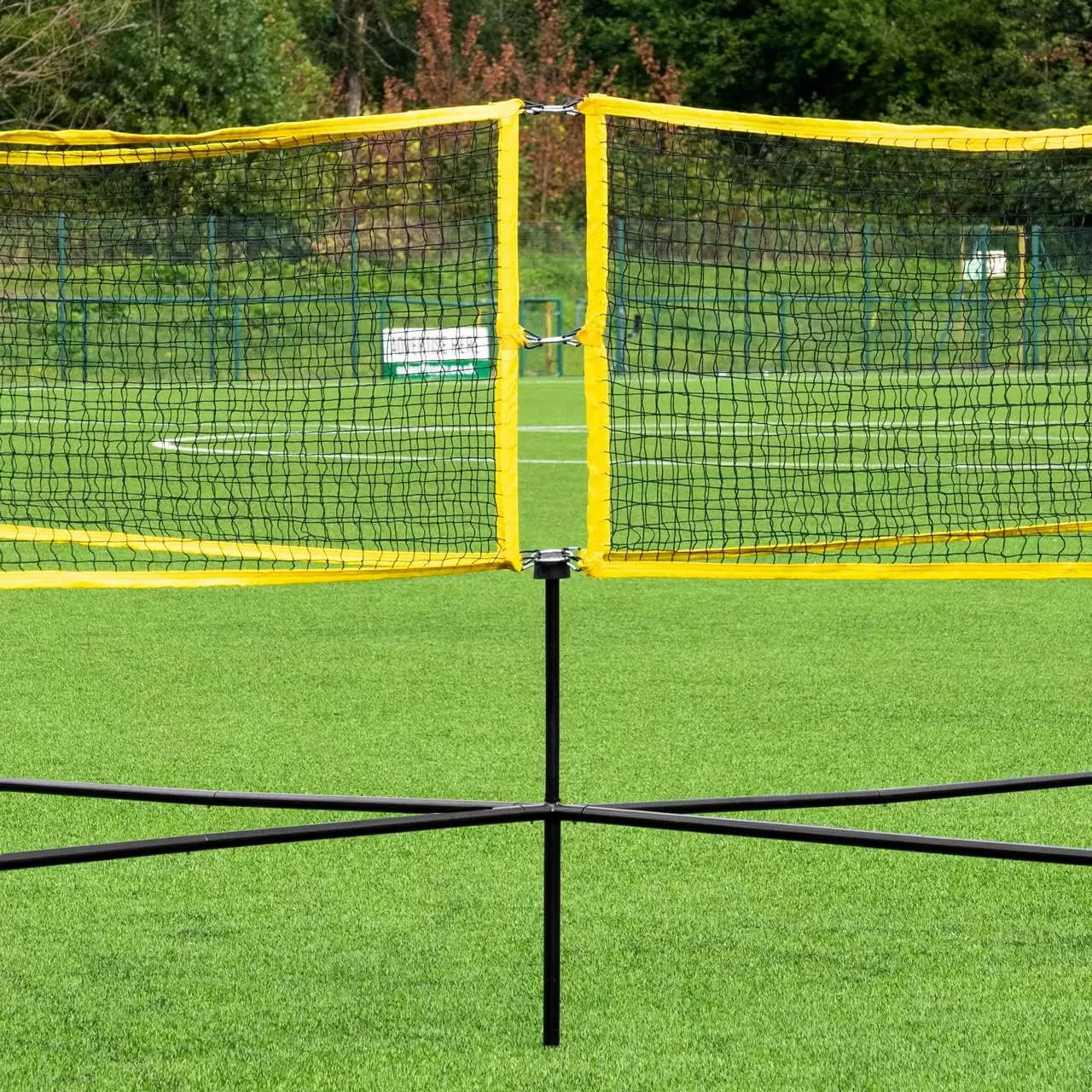 Multifunctional practice cross net