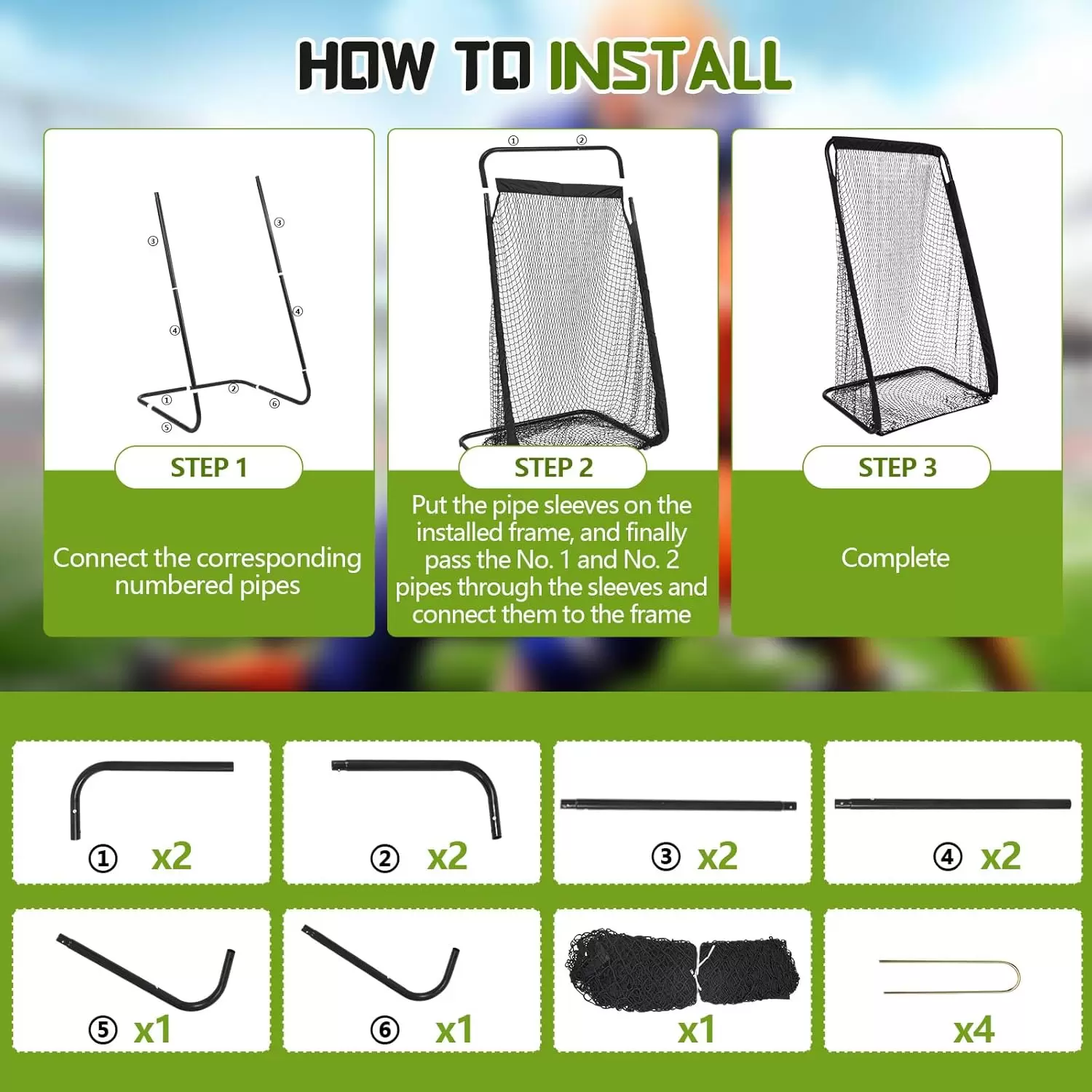 Strength Round Tube Rugby Practice Net