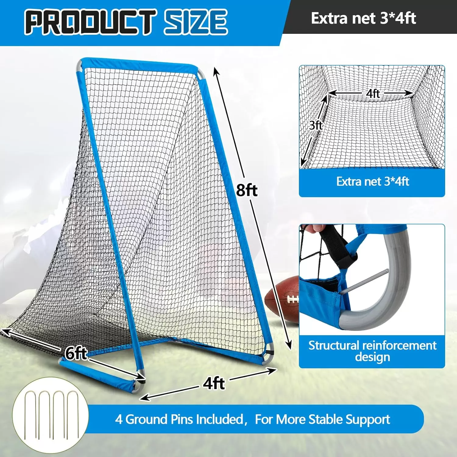 Strength Round Tube Rugby Practice Net
