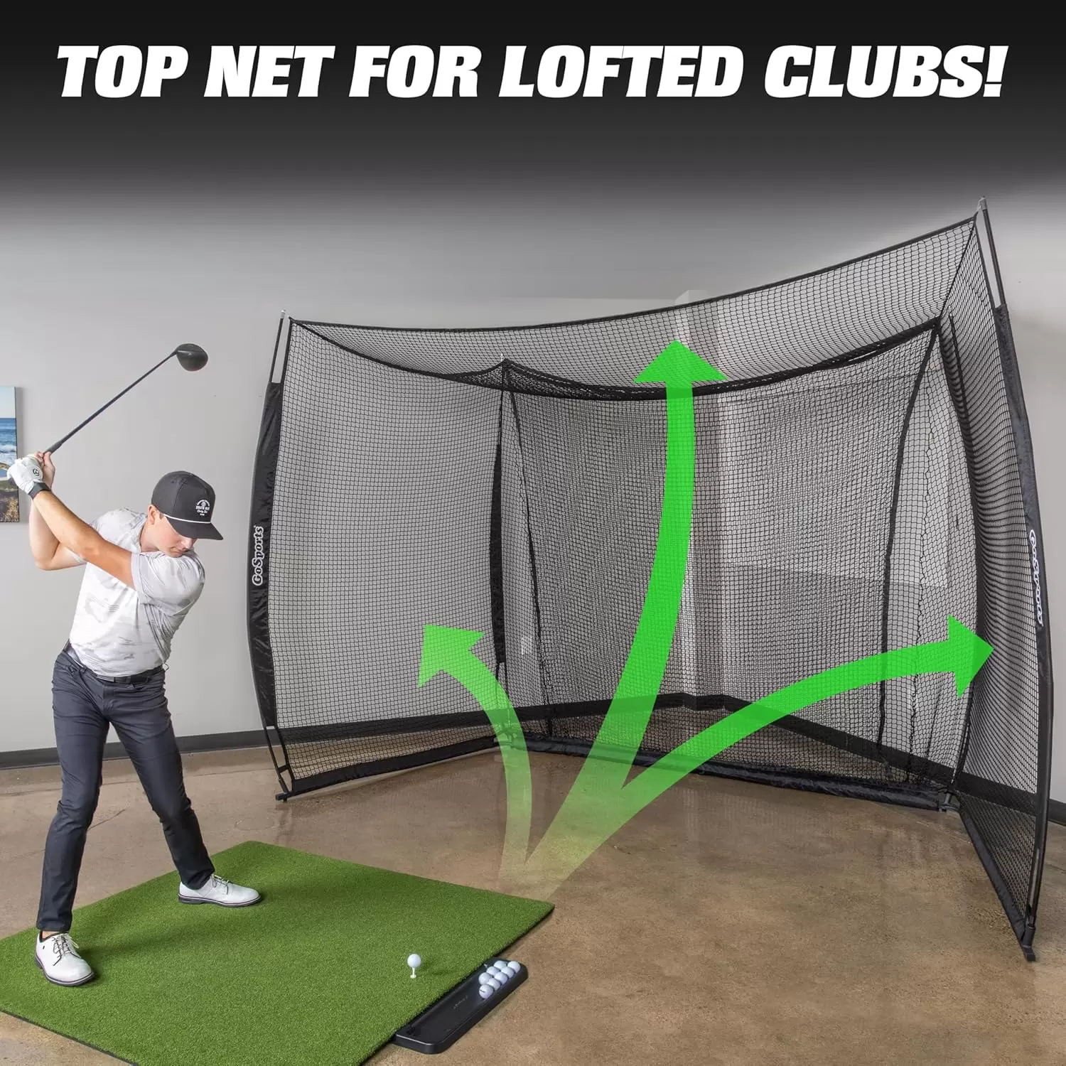 10X10X10ft Lightweight Golf Cage with Target Cloth