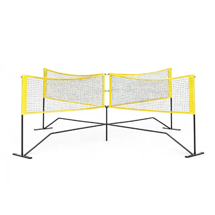 Multifunctional practice cross net