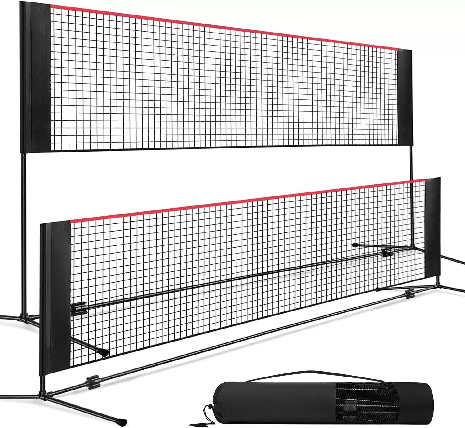2-1 Foldable & portable badminton and pickleball practice net