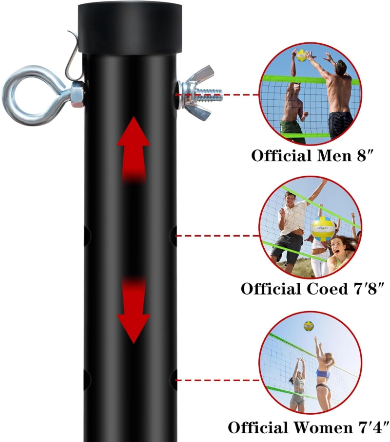 Adjustable-length multifunctional volleyball training net