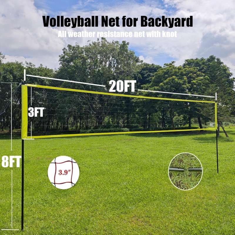 Adjustable-length multifunctional volleyball training net